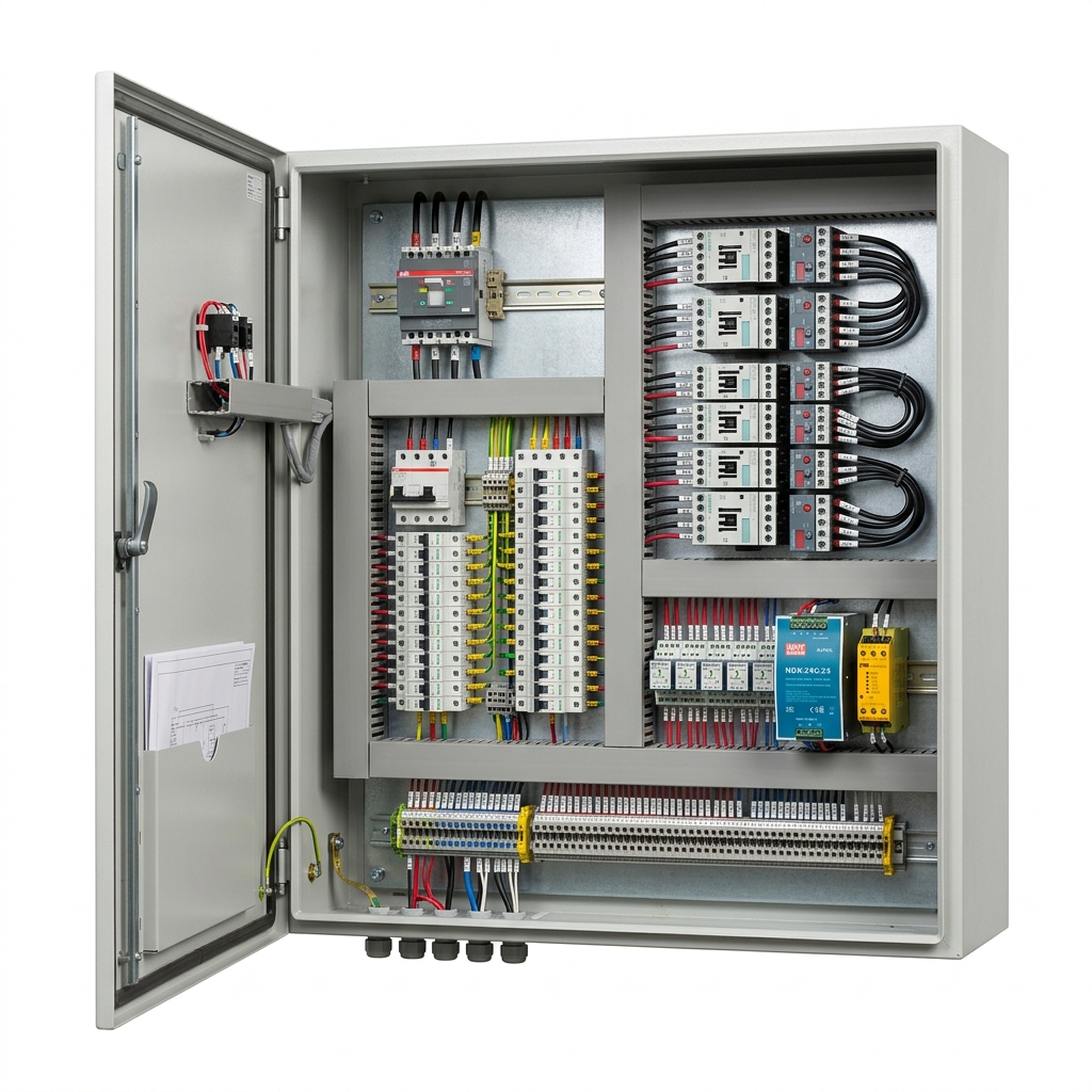 Perakitan Panel Kontrol Listrik Mesin